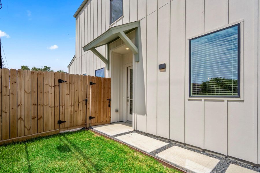 Exterior details and patio area of a home in , Houston (Image 2). Exterior details and patio area of a home in , Houston (Image 2).