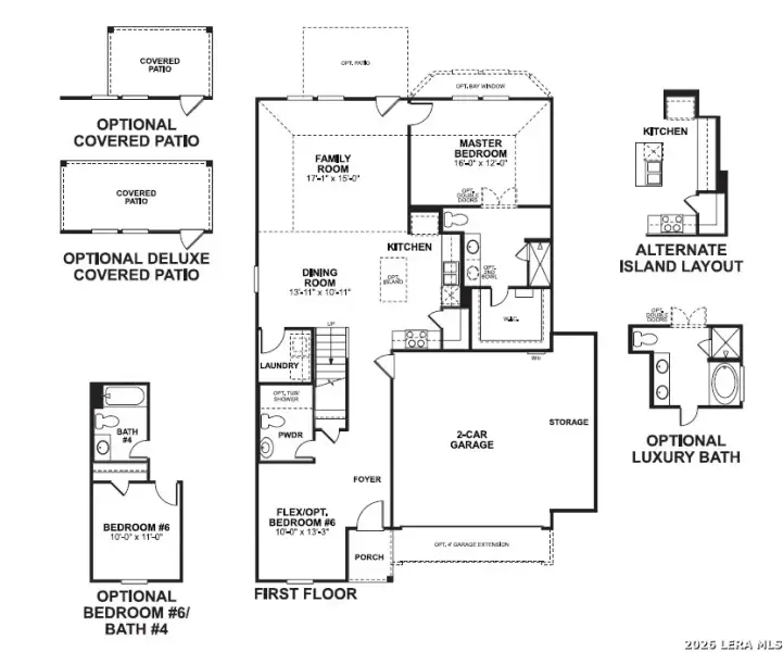 2D floor plan layout of this home in Agave, San Antonio, TX (Image 5).