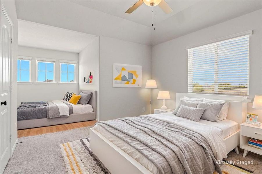 Bedroom 4 on 2nd floor staged