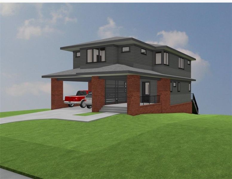 Exterior rendering of this home design in , Decatur, GA (Image 2). Exterior rendering of this home design in , Decatur, GA (Image 2).