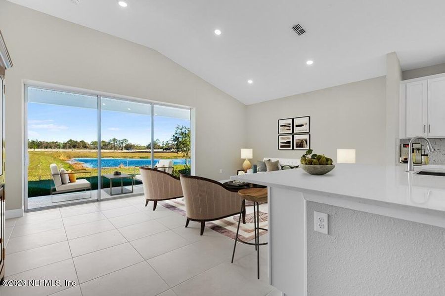 Furnished interior view inside a new home in Colbert Landings, Palm Coast (Image 8). Furnished interior view inside a new home in Colbert Landings, Palm Coast (Image 8).