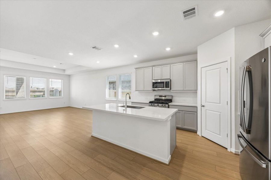 Furnished interior view inside a new home in Bridge Creek 45s and 50s, Cypress (Image 12).