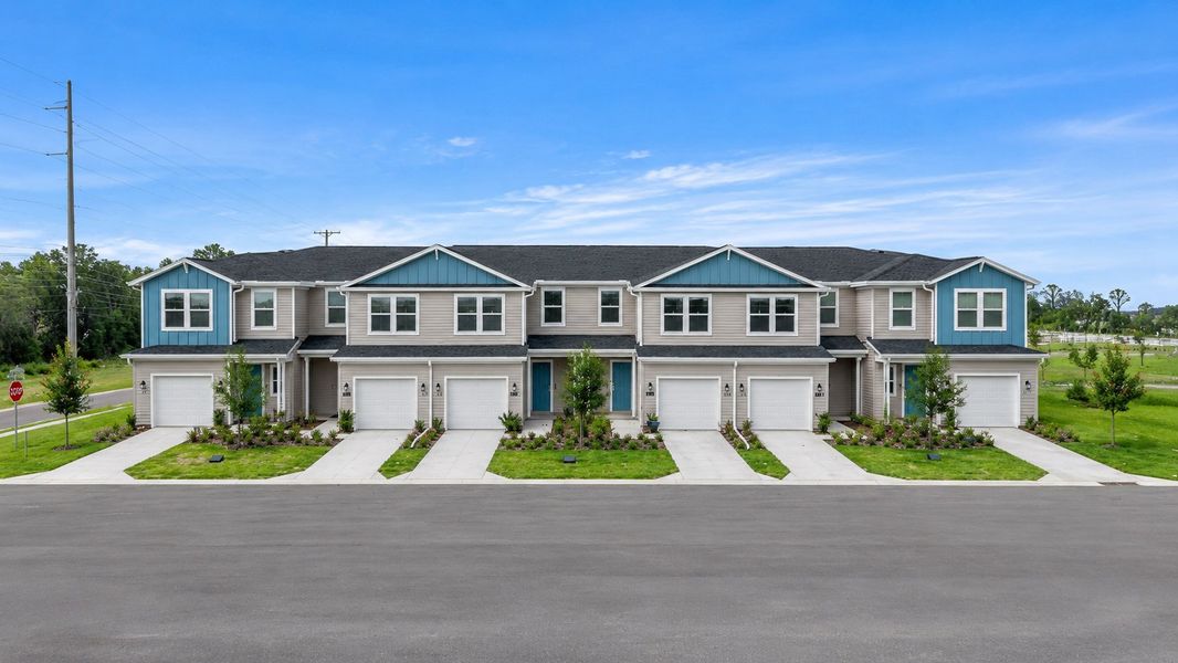 Front exterior of a new home in Marion Ranch, Ocala, FL, highlighting curb appeal (Image 1). Front exterior of a new home in Marion Ranch, Ocala, FL, highlighting curb appeal (Image 1).