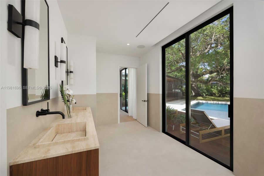 Furnished interior view inside a new home in , Miami (Image 13).