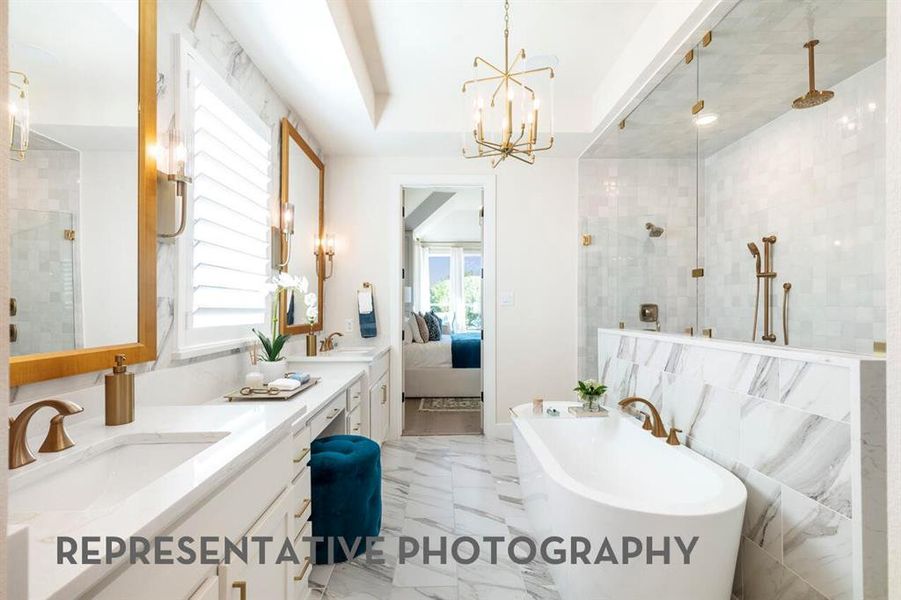 Furnished interior view inside a new home in Mosaic, Celina (Image 31).