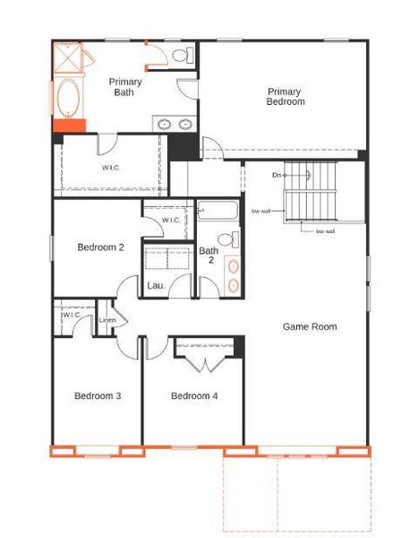 2D floor plan layout of this home in Wilson Creek, Indian Land, SC (Image 3). 2D floor plan layout of this home in Wilson Creek, Indian Land, SC (Image 3).