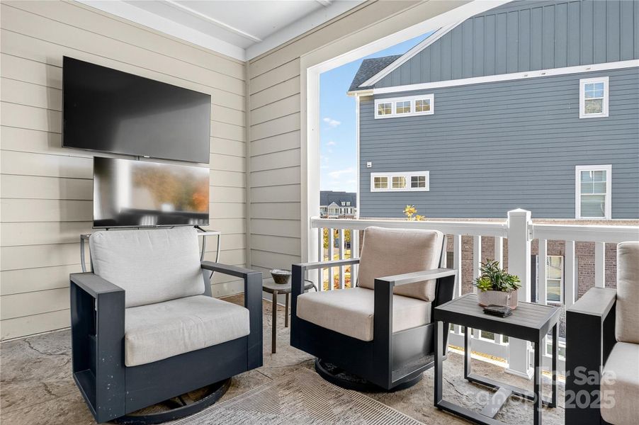 Covered Balcony With Textured Flooring Covered Balcony With Textured Flooring