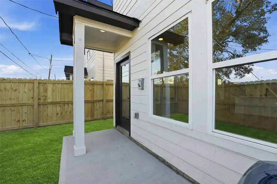 Exterior details and patio area of a home in , La Porte (Image 4).