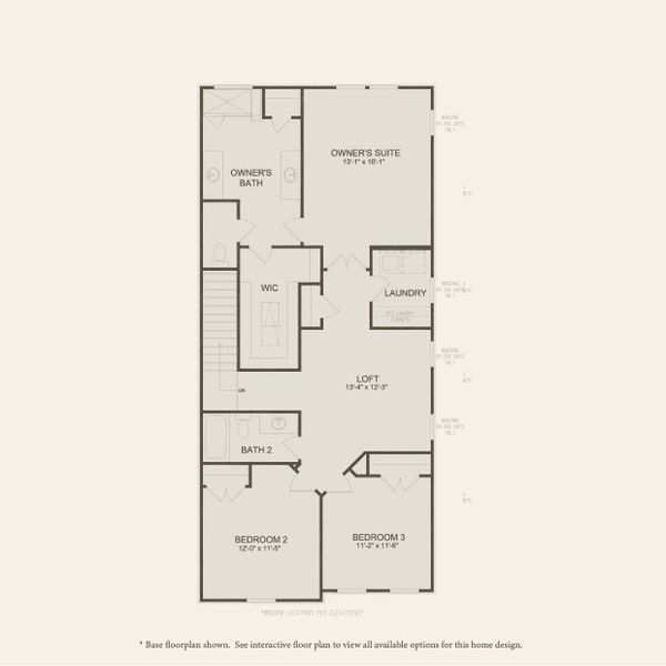 2D floor plan layout for the Cooper by Pulte Homes in Ansley Towns, Cumming, GA (Image 1).