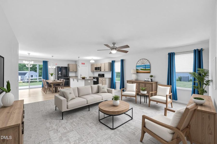 living room staged