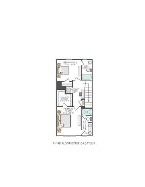2D floor plan layout for the Indie by Tri Pointe Homes in Context at Oakhurst, Charlotte, NC (Image 5). 2D floor plan layout for the Indie by Tri Pointe Homes in Context at Oakhurst, Charlotte, NC (Image 5).