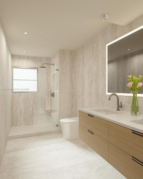 Furnished interior view inside a new home in , Miami Beach (Image 15).