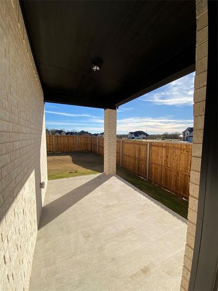 Nice covered back patio for BBQ Nice covered back patio for BBQ