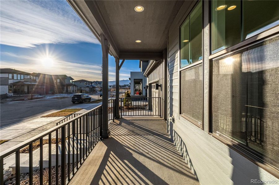Exterior details and patio area of a home in West Grange, Longmont (Image 4).
