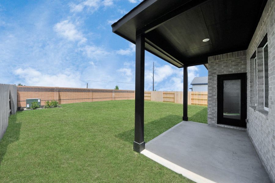 Exterior details and patio area of a home in 50' Traditional Homes at Elyson, Katy (Image 3).