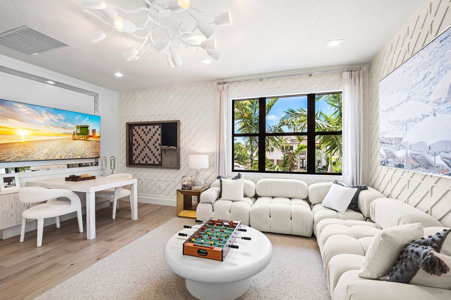 Representative furnished interior of a home built from the Pegasus by GL Homes in Apex at Avenir, Palm Beach Gardens (Image 8).