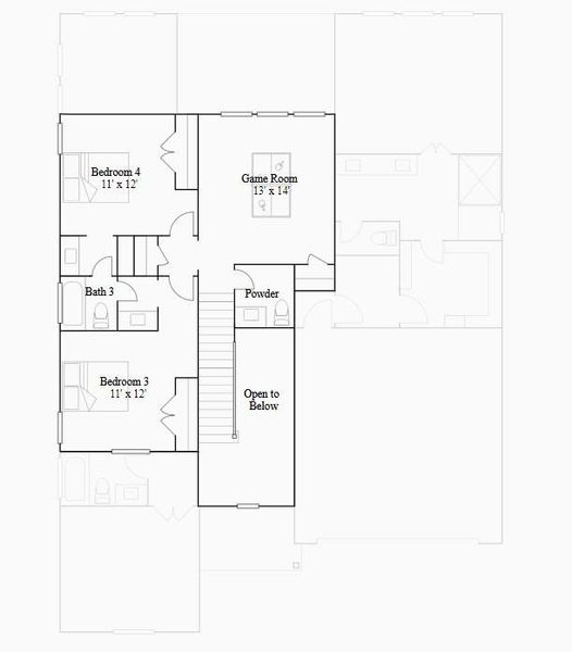 2D floor plan layout of this home in ARTAVIA, Conroe, TX (Image 5). 2D floor plan layout of this home in ARTAVIA, Conroe, TX (Image 5).