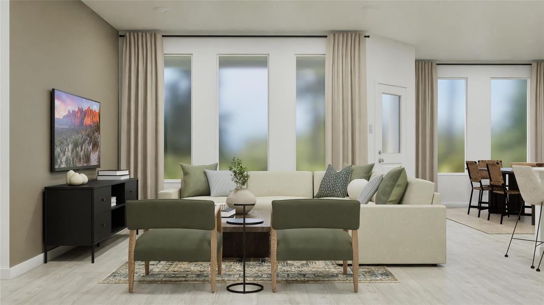 Furnished interior view inside a new home in Woodfield Preserve, Georgetown (Image 11). Furnished interior view inside a new home in Woodfield Preserve, Georgetown (Image 11).