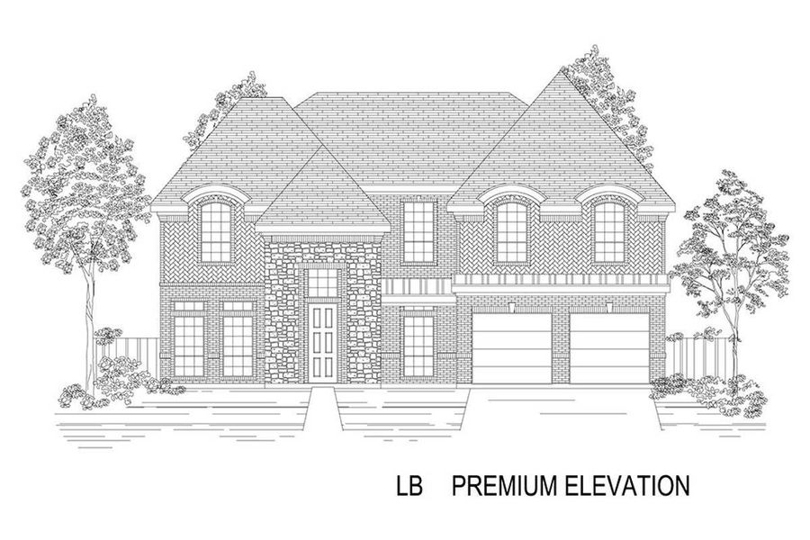 Representative rendering of the exterior for the Remington 2F (w/Media) by First Texas Homes (Image 21).