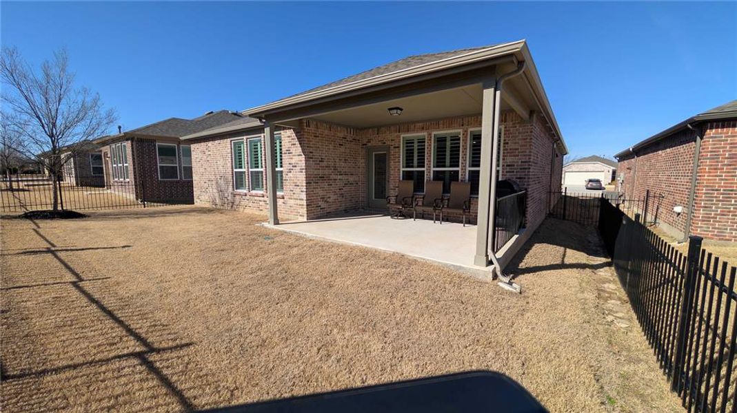 Exterior details and patio area of a home in , McKinney (Image 3). Exterior details and patio area of a home in , McKinney (Image 3).