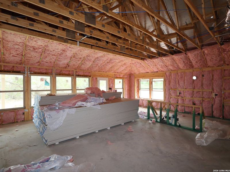 In-progress construction of a new home in Chaparral Ranch, Floresville, TX (Image 27).