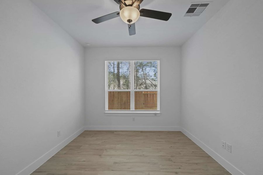 Representative unfurnished interior of a home built from the San Francisco by Chesmar Homes in The Woodlands Hills, Willis (Image 41). Representative unfurnished interior of a home built from the San Francisco by Chesmar Homes in The Woodlands Hills, Willis (Image 41).