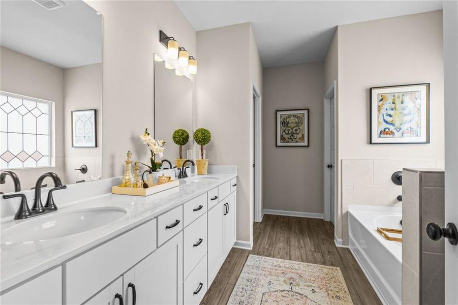 Furnished interior view inside a new home in Varnell Preserve, Dalton (Image 5).