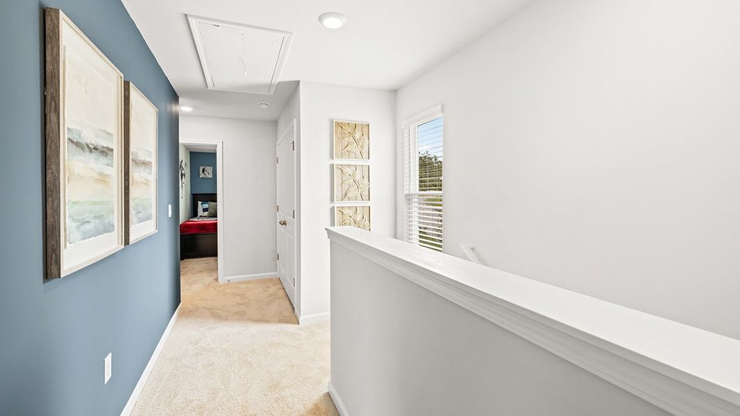 Representative furnished interior of a home built from the Maywood 3 by D.R. Horton in The Parish at Flat Rock Townhomes, Graniteville (Image 27).