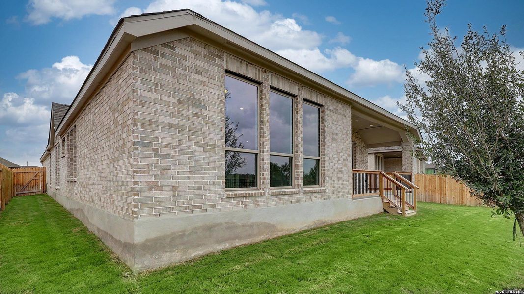 Exterior details and patio area of a home in Alsatian Oaks, Castroville (Image 26).