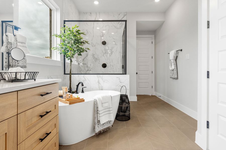 Furnished interior view inside a new home in Sweetwater, Austin (Image 21). Furnished interior view inside a new home in Sweetwater, Austin (Image 21).