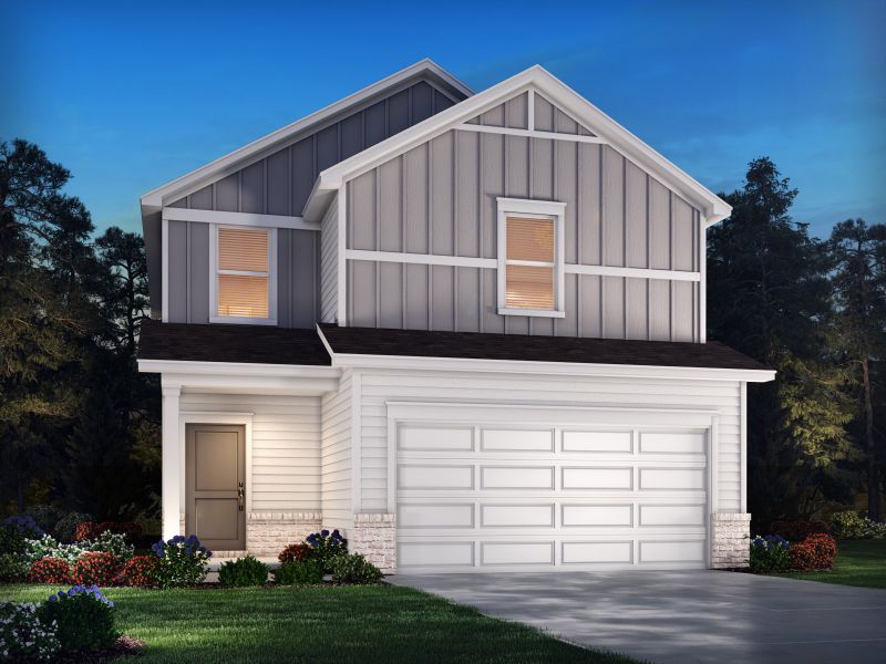 Representative exterior photo of a completed home built from the Finley by Meritage Homes in Crestview - Ridge Series, Nashville, TN (Image 13). Representative exterior photo of a completed home built from the Finley by Meritage Homes in Crestview - Ridge Series, Nashville, TN (Image 13).