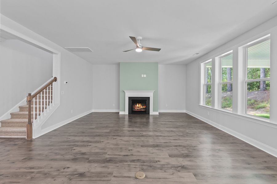 Representative unfurnished interior of a home built from the The Hampton by RobuckHomes in Kennebec Crossing, Angier (Image 110). Representative unfurnished interior of a home built from the The Hampton by RobuckHomes in Kennebec Crossing, Angier (Image 110).