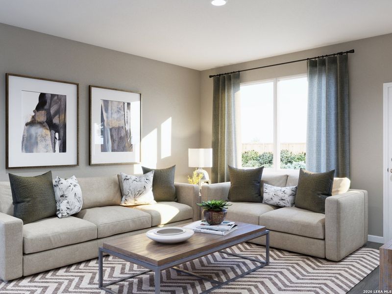 Furnished interior view inside a new home in Timber Creek, San Antonio (Image 14).