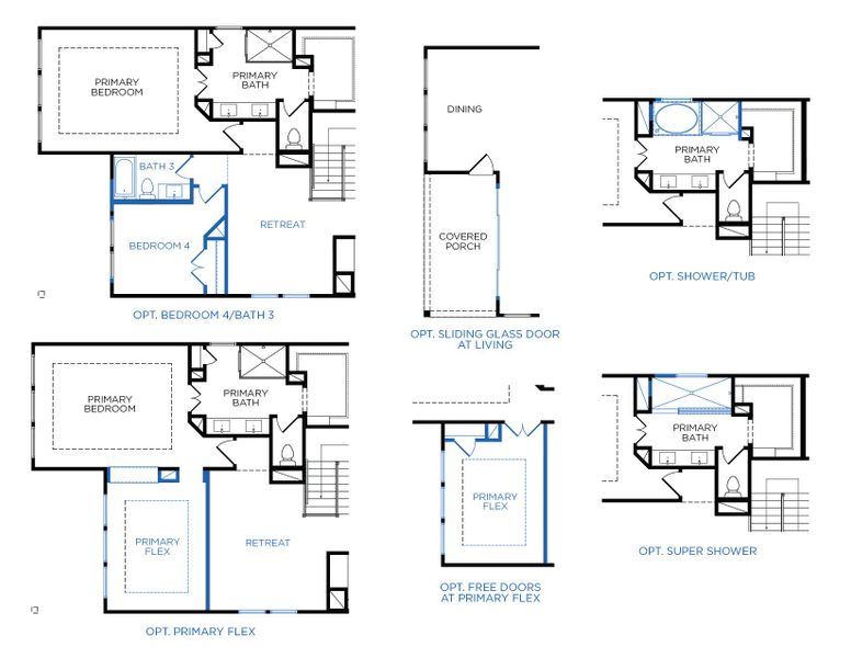 2D floor plan layout for the Maya by Tricoast Homes in Summer Place 35', Montgomery, TX (Image 5). 2D floor plan layout for the Maya by Tricoast Homes in Summer Place 35', Montgomery, TX (Image 5).