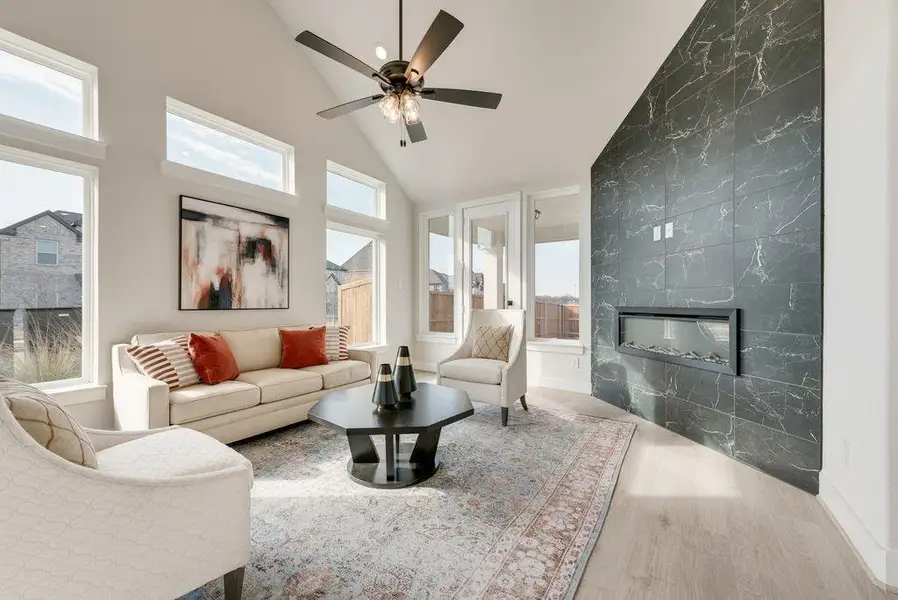 Furnished interior view inside a new home in Trails at Cottonwood Creek, Rowlett (Image 9).