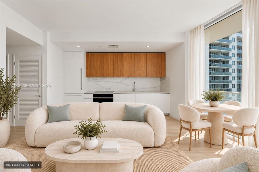 Furnished interior view inside a new home in , Miami (Image 11).