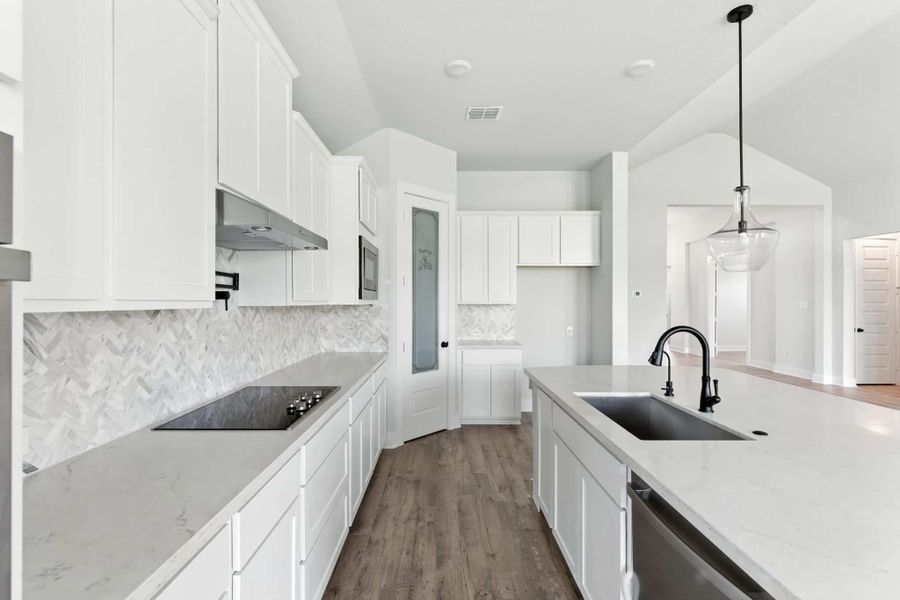 Furnished interior view inside a new home in Alsatian Oaks, Castroville (Image 12).