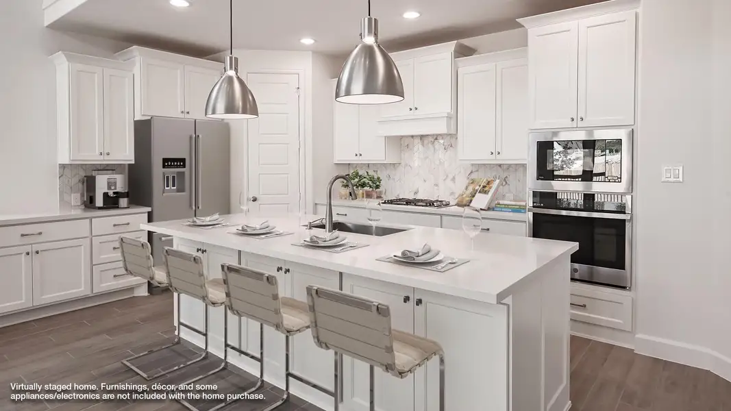 Representative furnished interior of a home built from the 3396W by Perry Homes in Meridiana, Rosharon (Image 3).