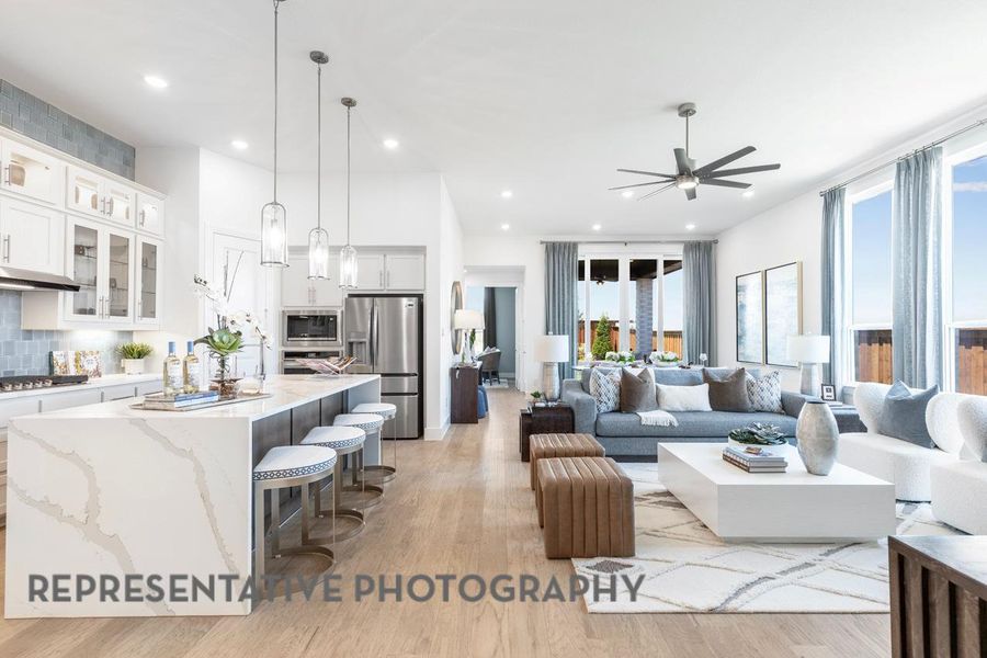 Furnished interior view inside a new home in Lariat: 50ft. lots, Liberty Hill (Image 10). Furnished interior view inside a new home in Lariat: 50ft. lots, Liberty Hill (Image 10).