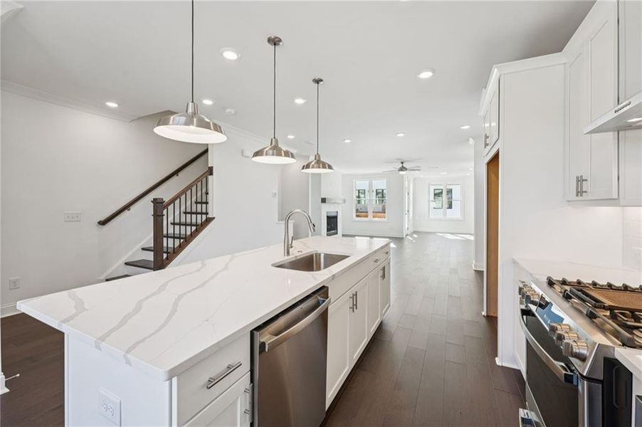 Furnished interior view inside a new home in Palisades Townhomes, Cumming (Image 7).