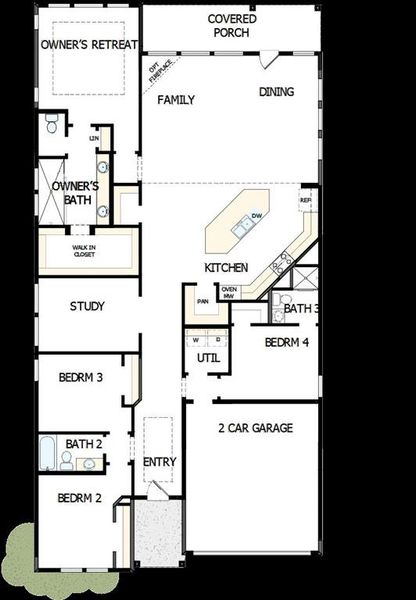 2D floor plan layout of this home in Painted Tree - Classic Series, McKinney, TX (Image 3). 2D floor plan layout of this home in Painted Tree - Classic Series, McKinney, TX (Image 3).