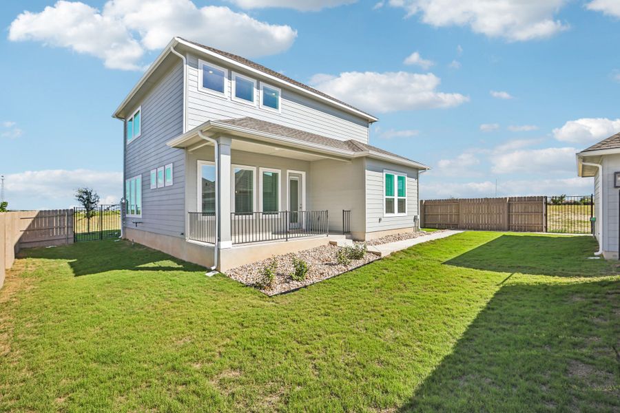Representative exterior details of a home built from the Homestead by Pacesetter Homes in Easton Park, Austin (Image 28). Representative exterior details of a home built from the Homestead by Pacesetter Homes in Easton Park, Austin (Image 28).