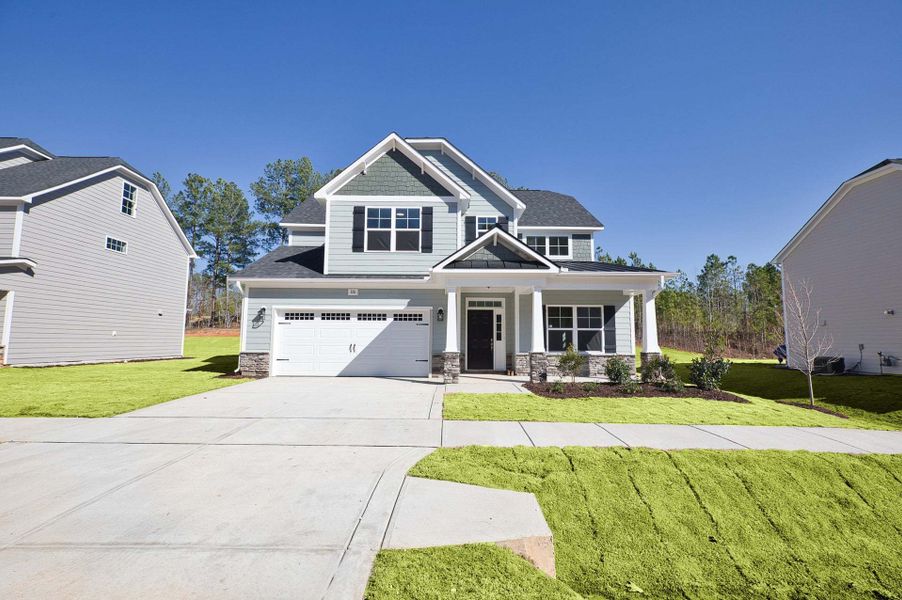 Representative exterior photo of a completed home built from the Austin by Caviness & Cates Communities in Bartlett Manor, Youngsville, NC (Image 81).