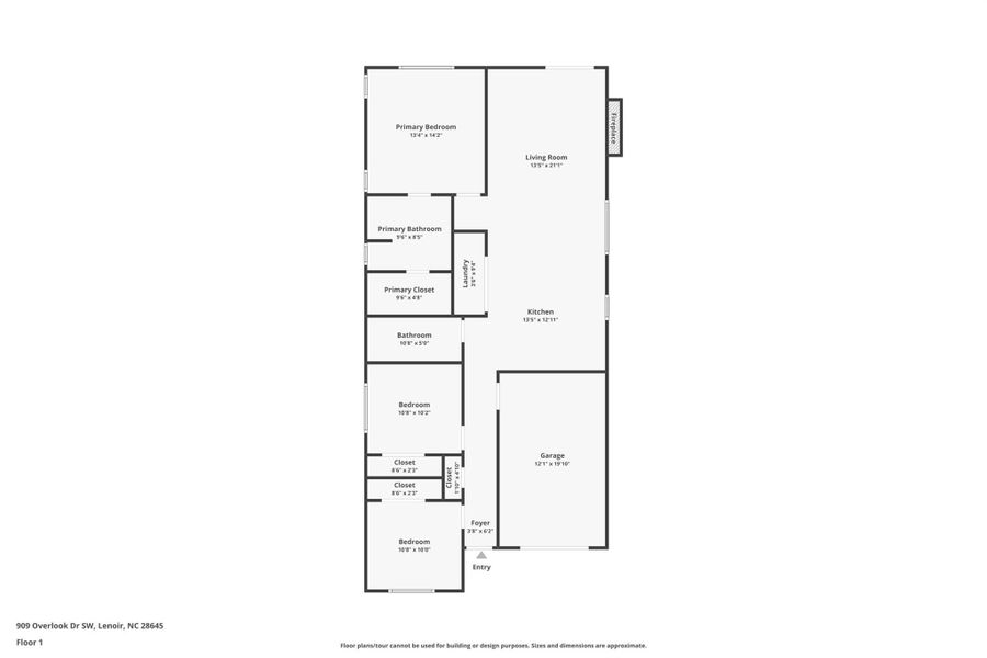 2D floor plan layout of this home in , Lenoir, NC (Image 3).