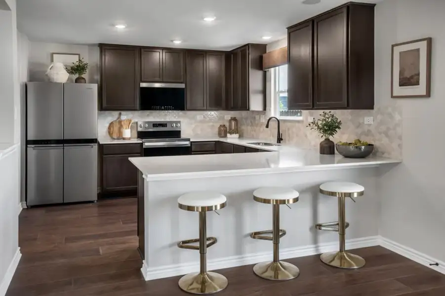 Representative furnished interior of a home built from the 2088 by KB Home in Espino, San Antonio (Image 5).