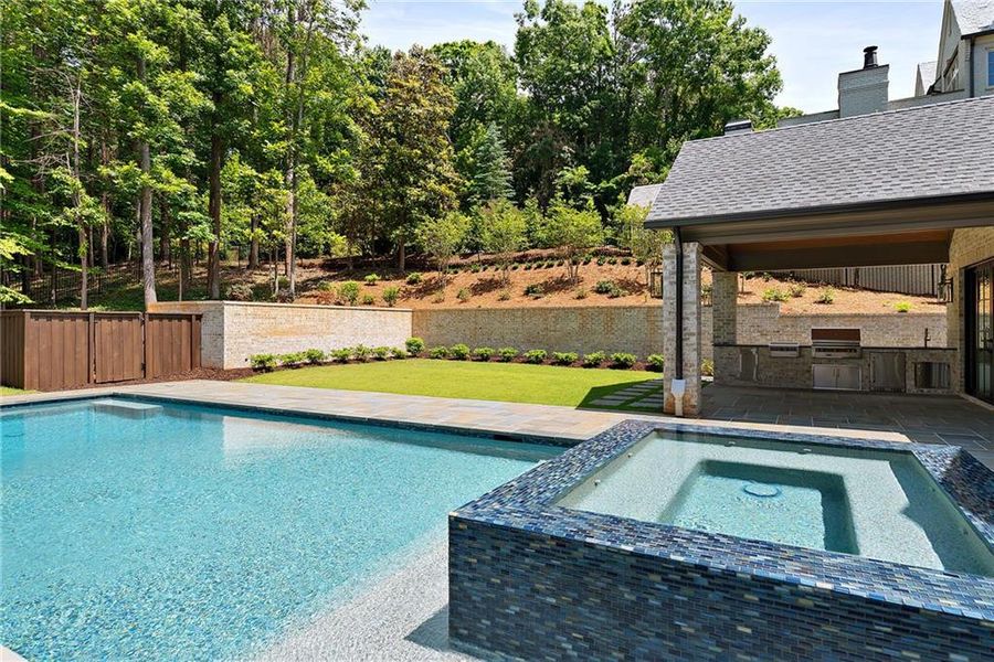 Exterior details and patio area of a home in , Atlanta (Image 38).