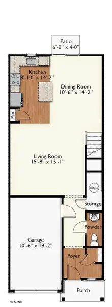 2D floor plan layout of this home in Miller Park, Greenville, SC (Image 3).