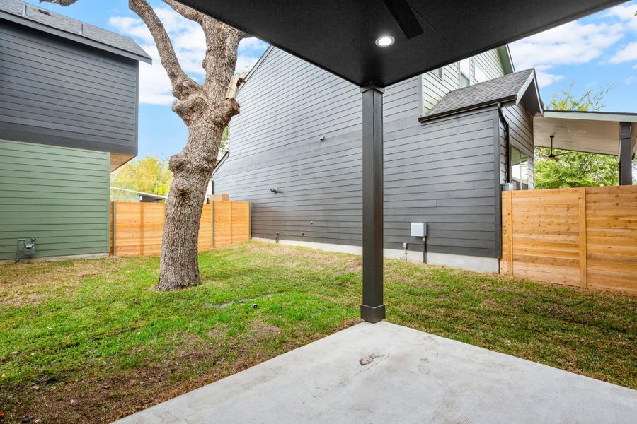Exterior details and patio area of a home in , Austin (Image 4). Exterior details and patio area of a home in , Austin (Image 4).