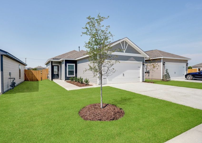 The Atticus has an attached two-car garage.