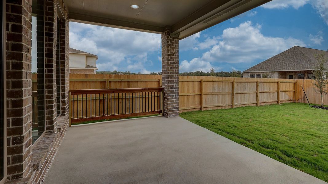 Exterior details and patio area of a home in Kallison Ranch, San Antonio (Image 4).